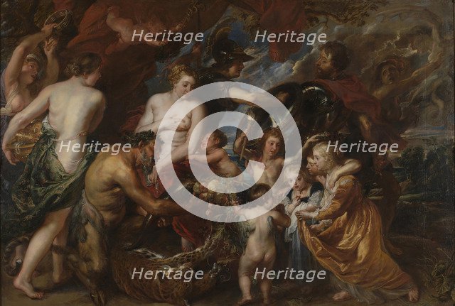 Minerva protects Pax from Mars (Peace and War), c. 1629-1630. Artist: Rubens, Pieter Paul (1577-1640)