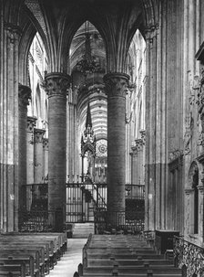 Interior of Rouen Cathedral, France, 1937.Artist: Martin Hurlimann