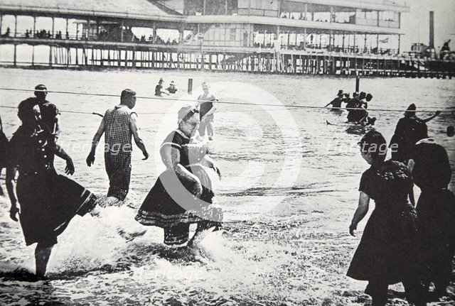 An American seaside resort, USA, c1890. Artist: Unknown