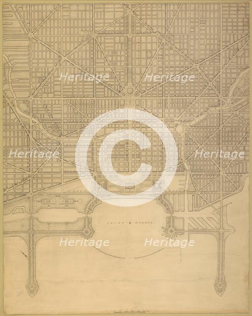 Plate 110 from The Plan of Chicago, 1909: Chicago. Plan of the Complete System of Street... Creator: Daniel Burnham.