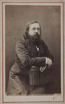 Portrait of the poet Théophile Gautier (1811-1872), 1872. Creator: Photo studio Nadar.