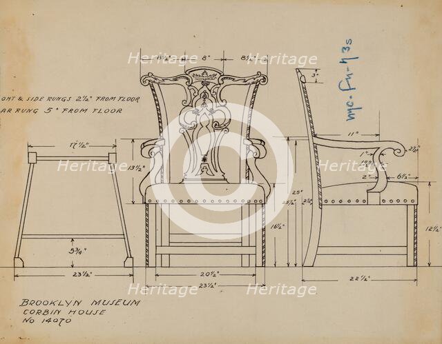 Armchair, c. 1936. Creator: Lorenz Rothkranz.