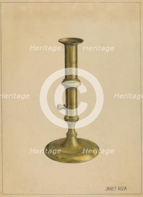 Candlestick, c. 1937. Creator: Janet Riza.