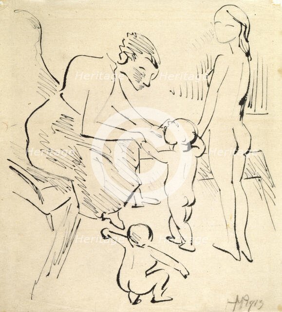 'The Family', 1913.  Creator: Max Pechstein.