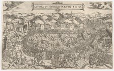 Carnival games held on the Mount Testaccio in Rome, 1558. Creator: Monogrammist ITF.