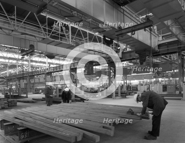 Finished steel in a warehouse, Sheffield, South Yorkshire, 1963. Artist: Michael Walters