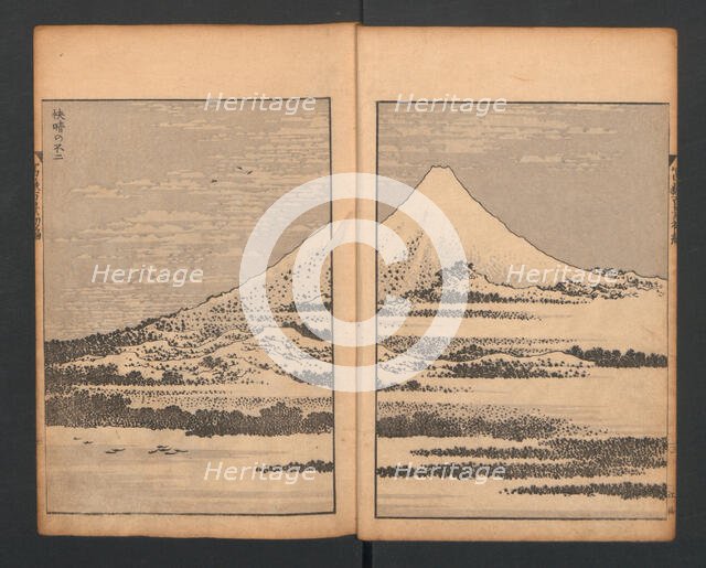 Mount Fuji of the Bamboo Grove, from One Hundred Views of Mount Fuji, 1835. Creator: Hokusai.