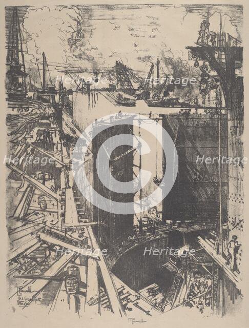 The Guard Gate, Gatun Lock, 1912. Creator: Joseph Pennell.