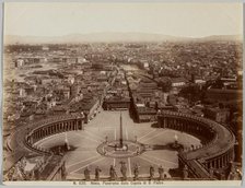 Panorama dalla Cupola di S. Pietro, Rome, c. 1860s. Creator: Unidentified Photographer.