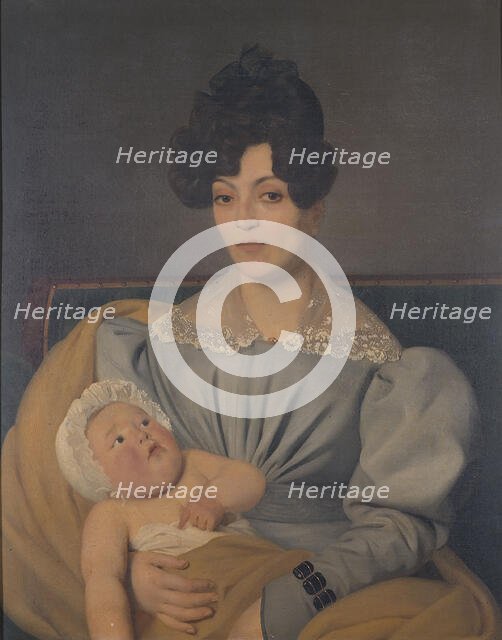 Zulma Carraud and her son Ivan, 1827. Creator: Edouard Vienot.