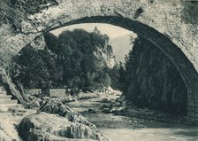 The Passer River and the Castle of Zeno, Merano, South Tyrol,  Italy, 1927. Artist: Eugen Poppel.