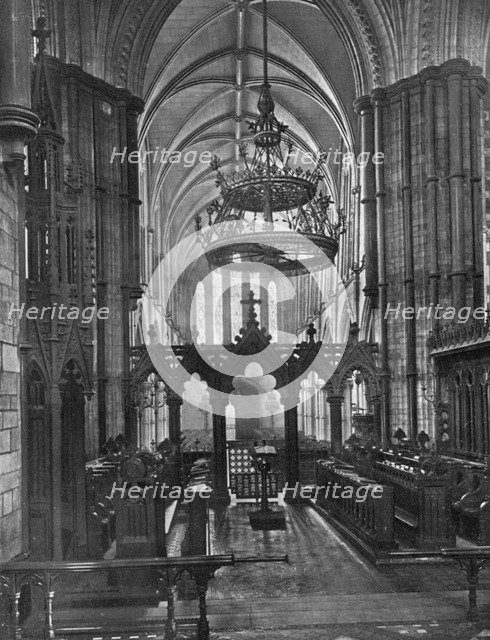 Interior of Christ Church Cathedral, Dublin, Ireland, 1924-1926.Artist: Valentine & Sons Ltd