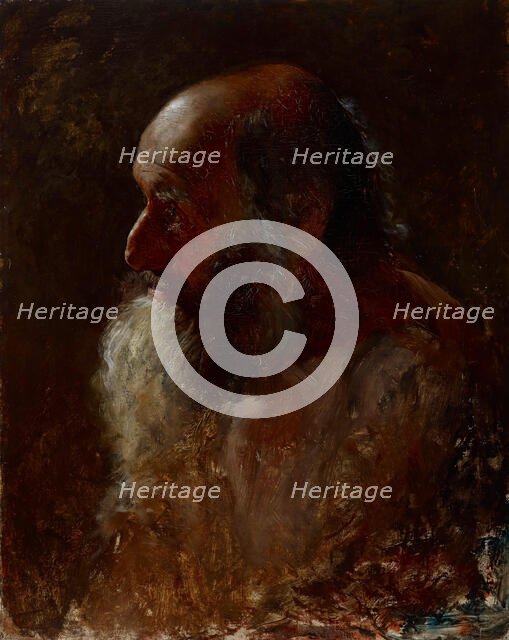 Study Head (Bearded Man), 1883-1884. Creator: Samuel G Richards.