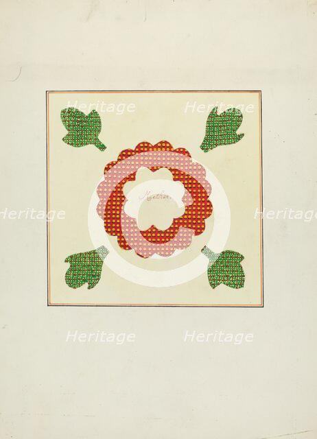 Pieced Quilt, 1935/1942. Creator: Paul Park.