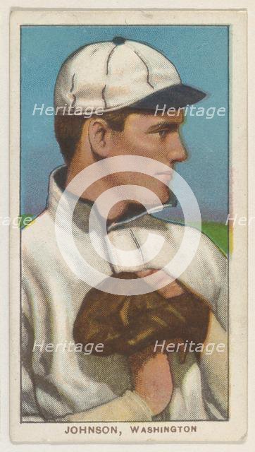 Johnson, Washington, American League, from the White Border series (T206) for the Ameri..., 1909-11. Creator: American Tobacco Company.
