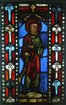 Panel of a Prophet from a Jesse Tree Window, French, ca. 1245. Creator: Unknown.