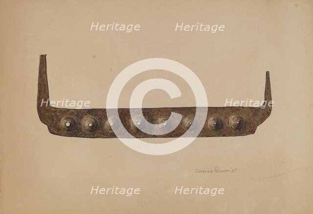 Basket Maker's Splint Gauge, 1939. Creator: Clarence Secor.