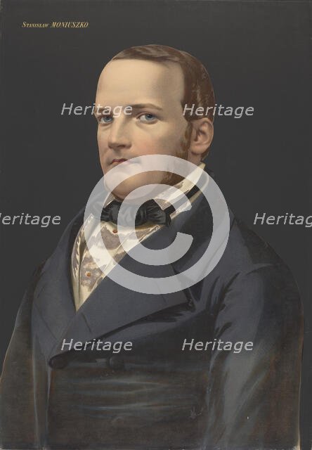 Portrait of the composer Stanislaw Moniuszko (1819-1872). Creator: Lafosse, Jean-Baptiste Adolphe (1810-1879).