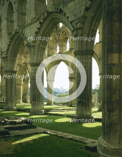 View of arches, Rievaulx Abbey, North Yorkshire, 1988. Artist: Paul Highnam
