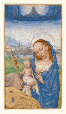 Saint Bernard's Vision of the Virgin and Child: miniature..., about 1475-1480.  Creator: Simon Marmion.