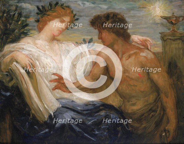 Study for "Science Instructing Industry", 1898. Creator: Kenyon Cox.