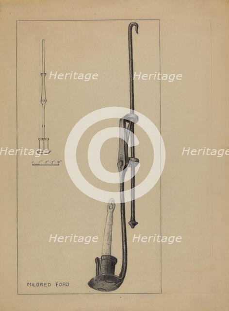 Candle Pendant, c. 1937. Creator: Mildred Ford.