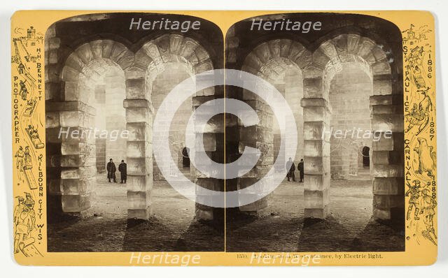 Looking in at West entrance, by Electric light, 1886/88. Creator: Henry Hamilton Bennett.