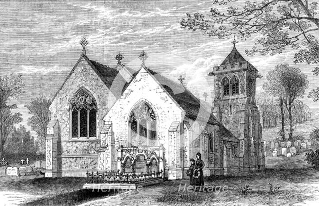 Hughenden Church, with the grave of Lord Beaconsfield, 1881. Creator: Unknown.