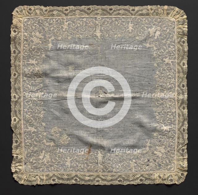 Handkerchief, 1700s. Creator: Unknown.