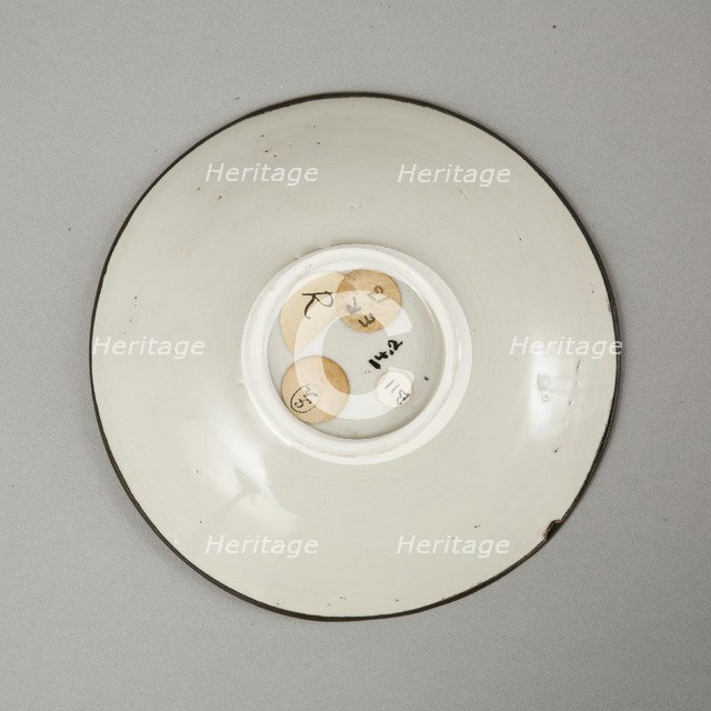 Small Ding-type bowl with incised peony scroll and dragon, 20th century. Artist: Unknown.