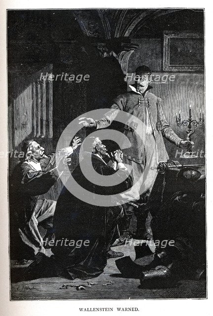 Wallenstein warned, 1882. Artist: Brend'amour, Richard (1831-1915)