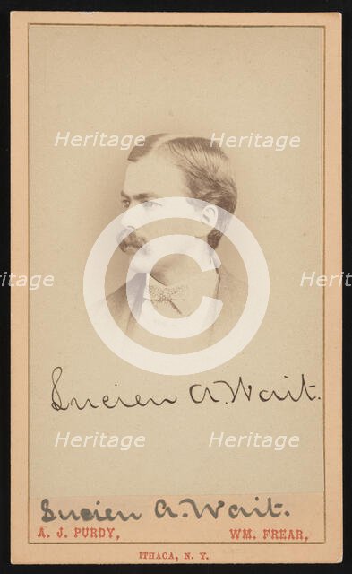 Portrait of Lucien Augustus Wait (1846-1913), 1870s. Creator: Purdy & Frear.