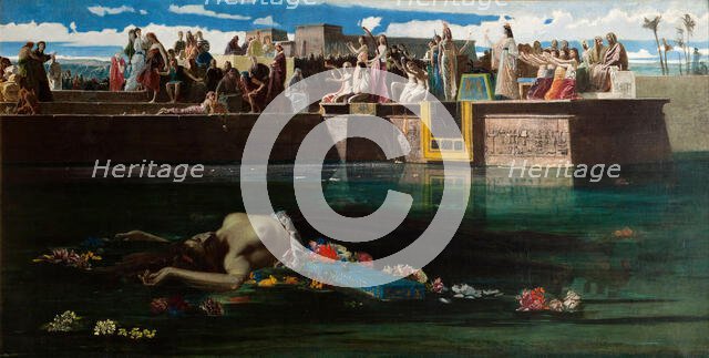 The Bride of the Nile (The Sacrifice of a Virgin to the Nile), 1865. Creator: Faruffini, Federico (1831-1869).