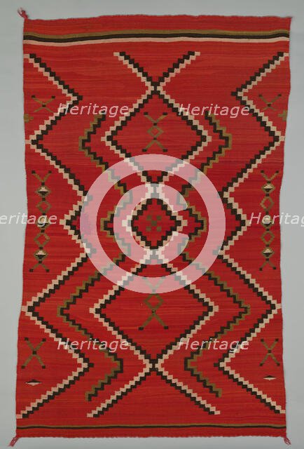 Sarape with Terraced Zigzag Design, 1865/85. Creator: Unknown.