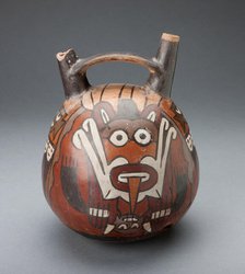 Vessel Depicting a Masked Ritual Performer, 180 B.C./A.D. 500. Creator: Unknown.