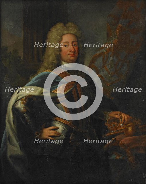 Portrait of the King Frederick I of Sweden (1676-1751). Artist: Schroeder, Georg Engelhard (1684-1750)