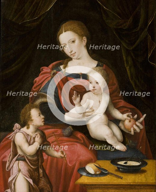 Virgin and child with John the Baptist as a Boy. Creator: Orley, Bernaert, van (1488-1541).