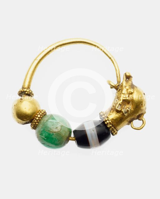 Earring with Dolphin Head Finial, 3rd-2nd century BCE. Creator: Unknown.