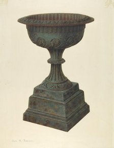 Garden Urn, 1935/1942. Creator: John H. Tercuzzi.