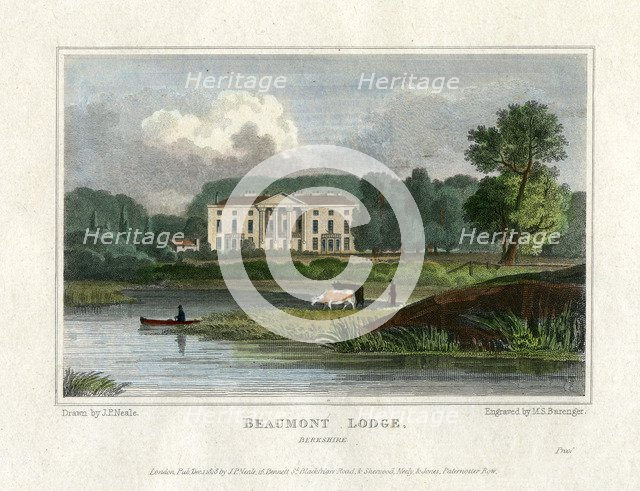 Beaumont Lodge, Windsor, Berkshire, 1818. Artist: MS Barenger