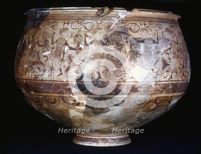 Detail of a vase from the Tossal de San Miguel, Lliria (Valencia). Creator: Unknown.