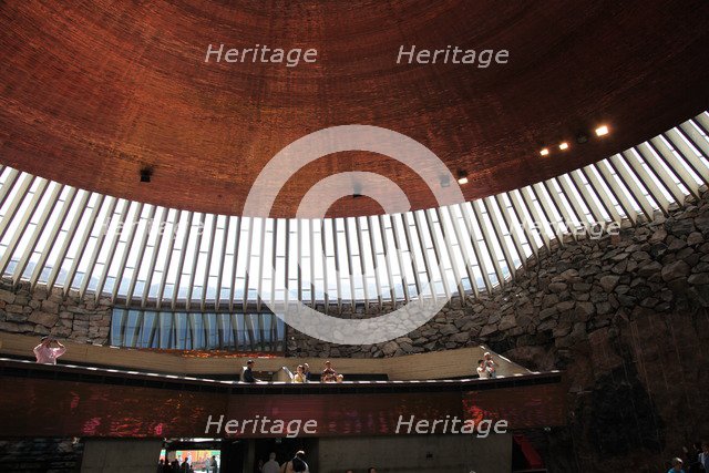 Interior, Temppeliaukio Church, Helsinki, Finland, 2011. Artist: Sheldon Marshall