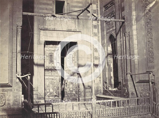 Porte de la Mosque, Sultan Hassan. Partie Inférieure, ca. 1860. Creator: Wilhelm Hammerschmidt.