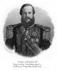 Pedro II of Brazil, Emperor of Brazil, 19th century.Artist: R H Klumb