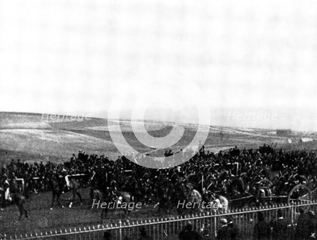 The Volunteer Manoeuvres at Brighton: March Past - Sussex Artillery, 1895. Creator: Symmons & Thiele.