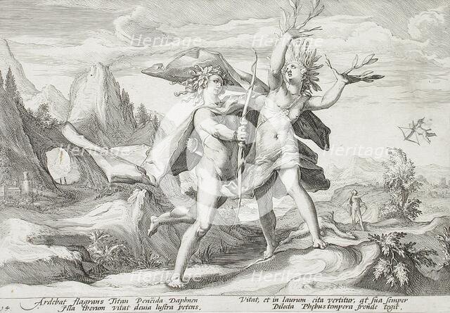 Daphne Changed into a Laurel Tree, published 1589. Creator: Hendrik Goltzius.