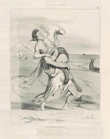 L'enlevement d'Hélène, 19th century. Creator: Honore Daumier.