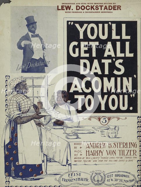 'You'll get all dat's acomin' to you', 1898. Creator: F. J. F.