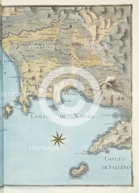 Map of the Gulf of Naples and surrounding area, 1776.