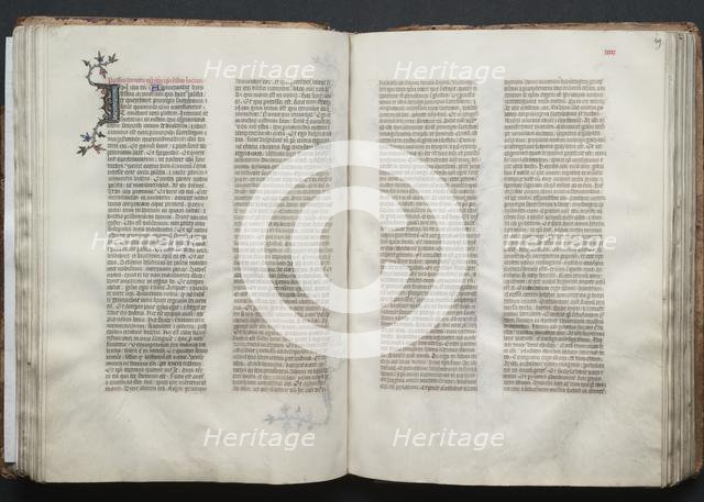 The Gotha Missal: Fol. 48v, Text, c. 1375. Creator: Master of the Boqueteaux (French); Workshop, and.